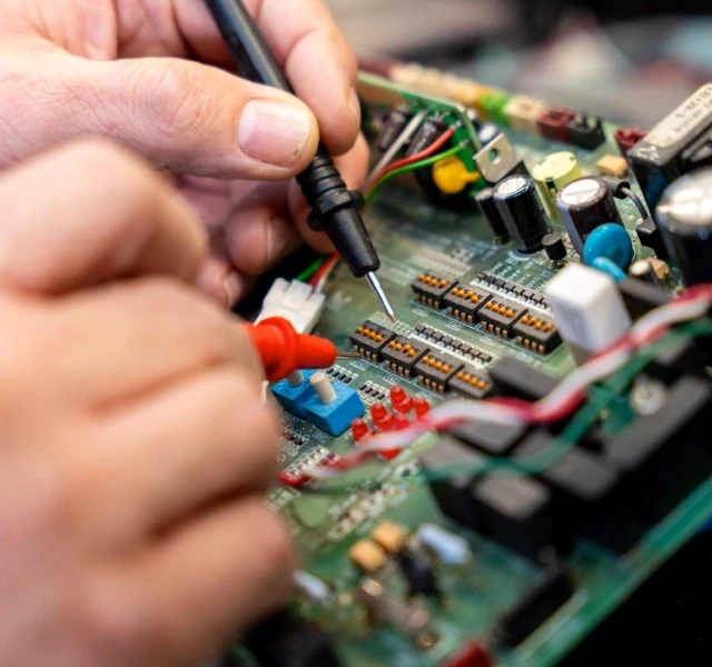 Dettaglio di un tecnico Volatea al lavoro